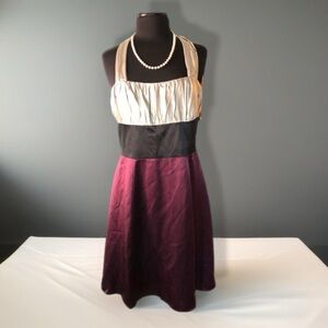 Steve Madden 100% silk halter dress. Luxurious thick feel lined top to bottom 14